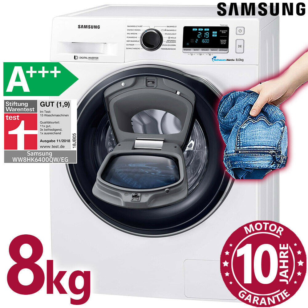 Bild zu Waschmaschine Samsung WW8HK6400QW/EG AddWash für 399,90€ (Vergleich: 552€)