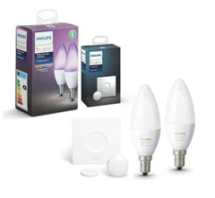 Bild zu Amazon.fr: Doppelpack Philips Hue White & Color Ambiance E14 LED inkl. Smart Button für 67,09€ (Vergleich: 97,80€)