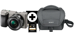 Bild zu Sony Alpha 6000 Kit 16-50 mm + 16GB Speicherkarte + Kameratasche graphit für 400,06€ (Vergleich: 441,98€)