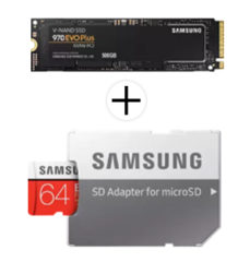 Bild zu Samsung 970 EVO Plus NVMe M.2 SSD (500GB) + 64GB MicroSDXC für 77,01€ (Vergleich: 102,84€)