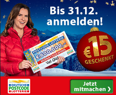 Bild zu [endet heute] Postcode Lotterie: 15€ geschenkt für ein Monatslos für nur 12,50€