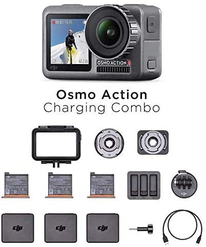 Bild zu [Amazon.es] DJI Osmo Action Charging Combo Actionkamera mit Zubehör-Kit für 249,36€ (Vergleich: 309,95€)