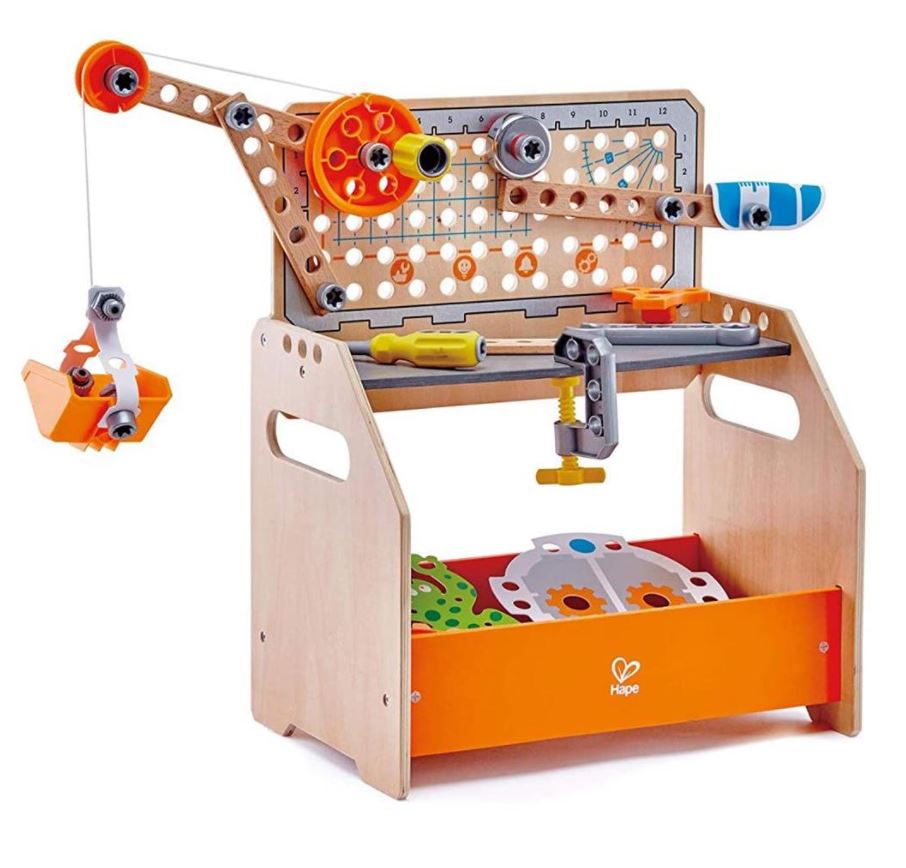 Bild zu Hape Tüftler Arbeitstisch (Experimentierset Erfinder Experimente Holzspielzeug) für 39,98€ (VG: 52,39€)