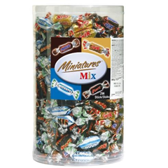 Bild zu Miniatures Mix Schokoriegel | Mars, Snickers, Bounty, Twix | 296 Riegel in einer Box (1 x 3 kg) für 19,99€