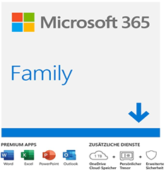 Bild zu Microsoft 365 Family | 6 Nutzer | Mehrere PCs/Macs, Tablets und mobile Geräte | 1 Jahresabonnement für 51,99€