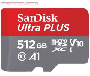 Sandisk 512 gb SD Karte
