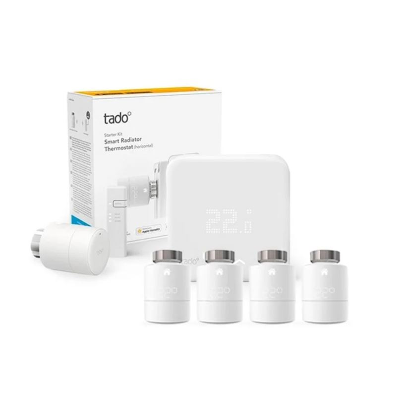 Bild zu tado Smartes Heizkörper-Thermostat Starter Kit V3+ inkl. 5 Thermostaten & Temperatursensor für 299€ (VG: 396,95€)