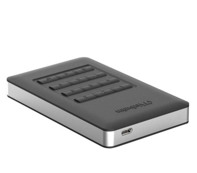 Bild zu [Vorbei – Preisfehler] Verbatim Store ’n‘ Go Secure Portable 2 TB Externe Festplatte 6.35 cm (2.5 Zoll) USB 3.1 Schwarz für 9,99€ (VG: 97,47€)