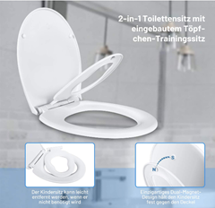 Bild zu Dalmo Toilettendeckel mit integriertem Kindersitz und Absenkautomatik für 26,99€ inkl. Versand