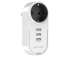 Bild zu RAVPower 4-in-1 USB Steckdosenadapter für 11,89€