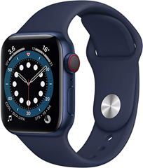 Nuevo Apple Watch Series 6 (GPS Cellular, 40 mm) Caja de Aluminio en Azul - Correa Deportiva Azul M[...]