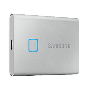 Bild zu Samsung T7 Touch Portable SSD – 2 TB – USB 3.2 Gen.2 Externe SSD Metallic Silver für 225,90€ (VG: 285,37€)