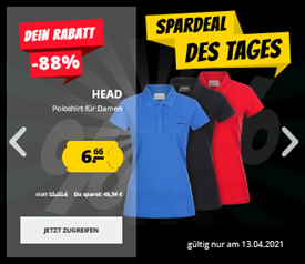 Bild zu SportSpar: HEAD Mary Damen Polo-Shirt (Gr. XS – XL) für 10,61€ inkl. Versand (Vergleich: 17,94€)