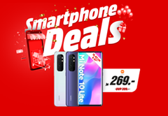 Bild zu MediaMarkt Smartphone Deals, z.B. XIAOMI Mi Note 10 lite 128 GB Glacier White Dual SIM für 269€
