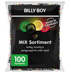 Bild zu Billy Boy Kondome Mix-Sortiment Großpackung, Farbige, Extra Feucht und Perlgenoppte, 100er Mix-Pack ab 14,21€
