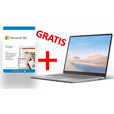 Bild zu 12,4 Zoll Notebook Microsoft Surface Go Platin (i5-1035G1, 128GB, 8GB RAM) + Microsoft 365 Single für 579€ (Vergleich: 691,90€)