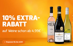 Bild zu Weinvorteil: 15€ Extra-Rabatt auf bereits reduzierte Weine (MBW 70€) oder 10% Extra-Rabatt auf ausgewählte Weine ab 4,99 € (MBW 65€)