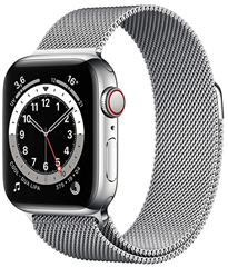 Bild zu Apple Watch Series 6 LTE Silber Edelstahl 40mm Milanaise für 672,17€ (VG: 726,81€)