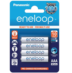 Bild zu [Prime] Panasonic eneloop, Ready-to-Use Ni-MH Akku, AAA Micro, 4er Pack, min. 750 mAh, 2100 Ladezyklen, geringe Selbstentladung für 6,73€