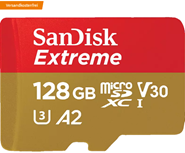 SANDISK Extreme®, Micro-SDXC Speicherkarte, 128 GB, 160 MB s Micro-SDXC, 160, 128 Class 1[...]