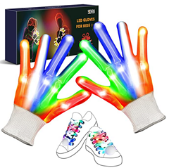 Bild zu LED Handschuhe & Schnürsenkel für Kinder für 9,59€