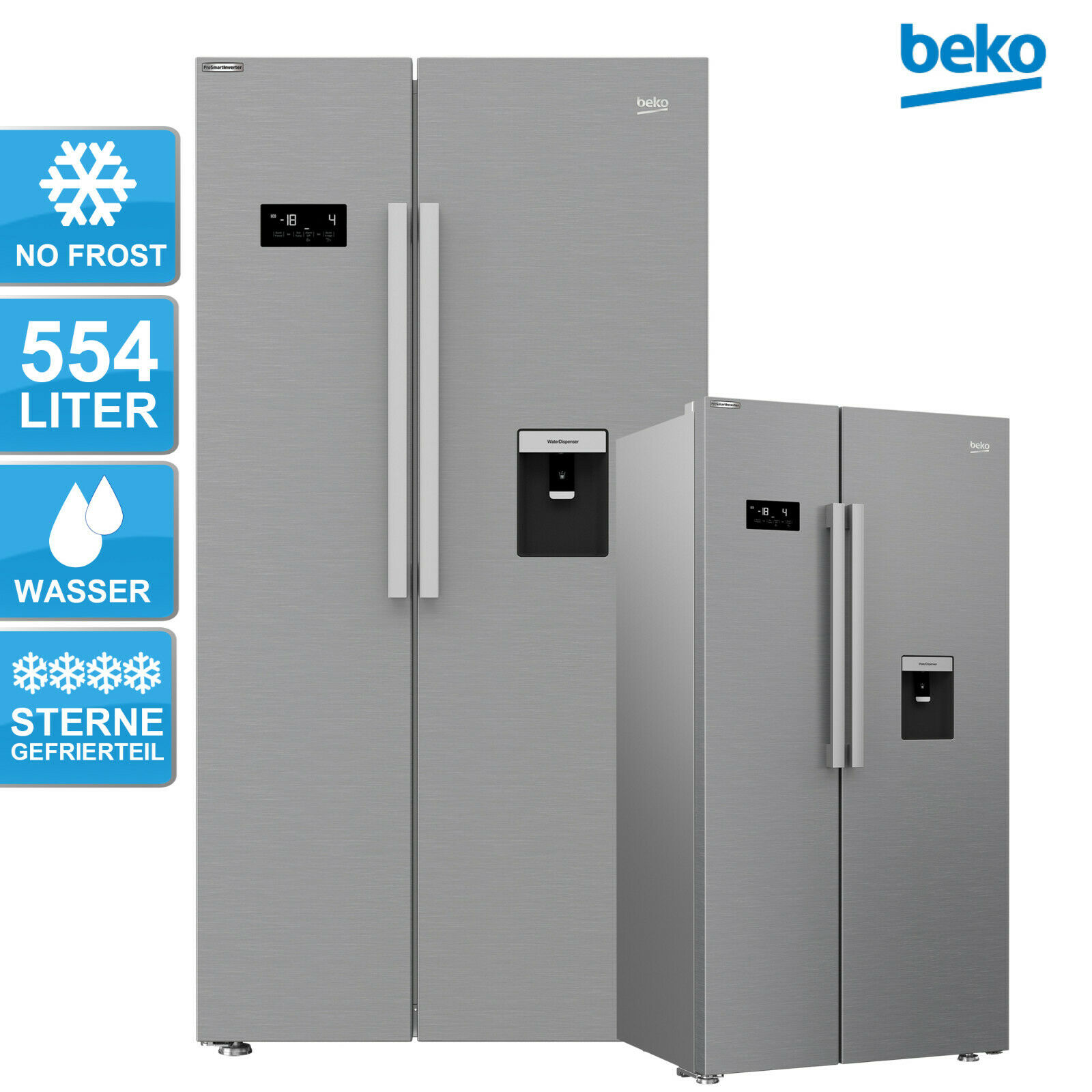 Bild zu Kühl-/Gefrierkombination Beko GNE63521DXB mit No Frost und Wasserspender für 499,90€ (Vergleich: 585,50€)