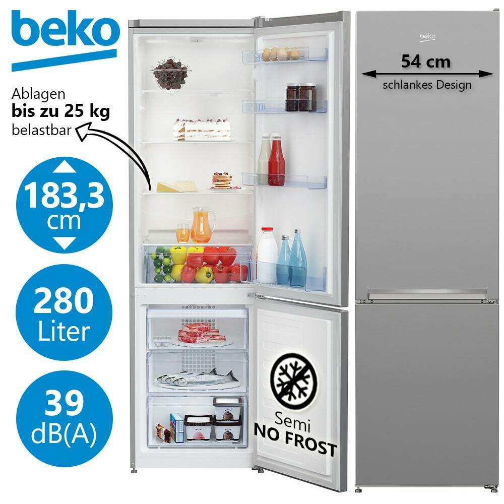 Bild zu Kühl- / Gefrierkombination Beko RCHA300K30SN für 333€ (Vergleich: 420,46€)
