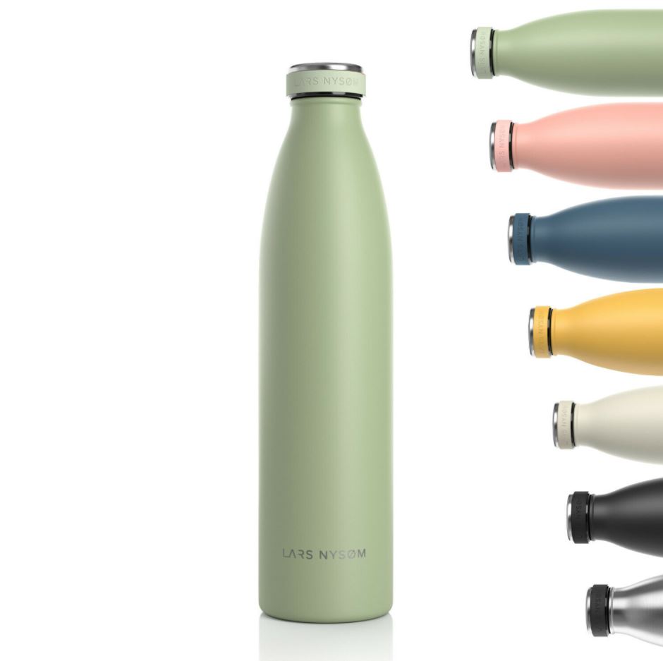 Bild zu LARS NYSØM Trinkflasche/Thermosflasche (Edelstahl, BPA-frei) in 500ml, 750ml, 1000ml Größe ab 17,99€ (VG: 23,98€)