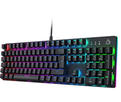 Bild zu Aukey QWERTZ Tastatur, 104 Tasten, kabelgebunden, RGB-Beleuchtung für 24,99€