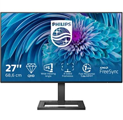 Bild zu Amazon.es: Philips 275E2FAE – 27 Zoll QHD Gaming Monitor (75 Hz, 4ms, AdaptiveSync (2560×1440, HDMI, DisplayPort) für 208,09€ (VG: 274,56€)