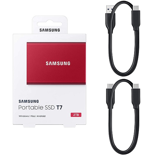 Bild zu Externe 2TB SSD Samsung T7 Portable (MU-PC2T0R/WW) für 213,19€ (Vergleich: 249,94€)