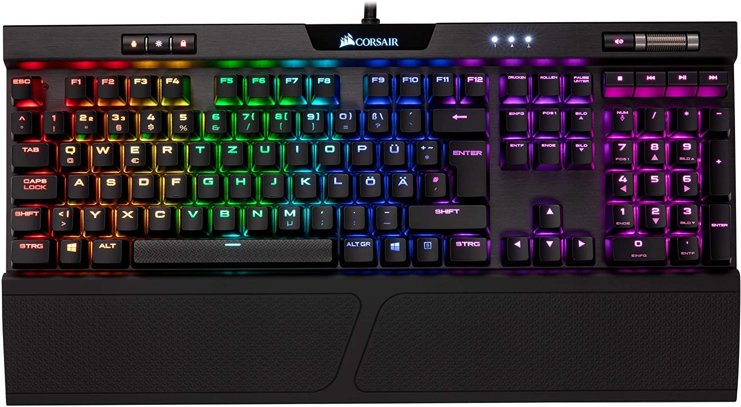 Bild zu Corsair K70 RGB MK.2 Mechanische Gaming Tastatur für 122,90€ (Vergleich: 177,83€)