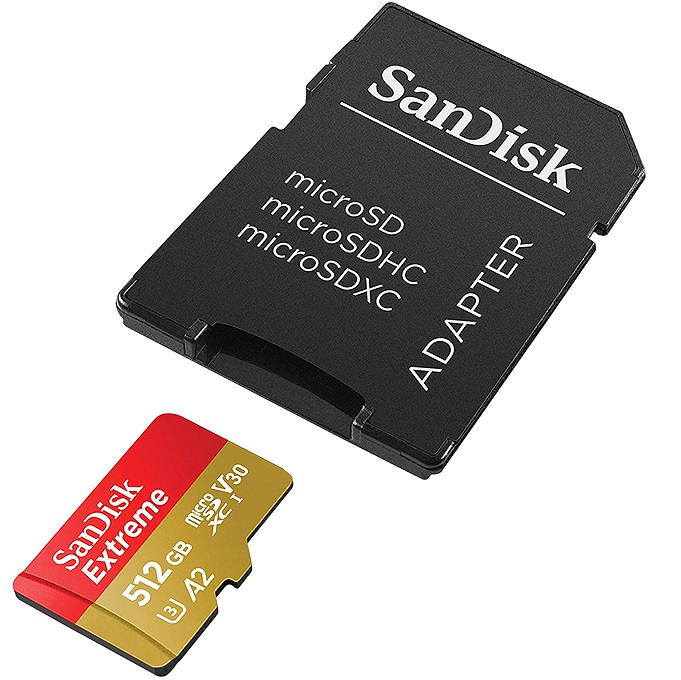 Bild zu 512 GB SanDisk Extreme microSDXC UHS-I Speicherkarte für 64,99€ (Vergleich: 72,55€)
