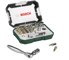Bild zu Amazon Prime: Bosch 26tlg. Schrauberbit- und Ratschen-Set für 10,99€ (VG: 14,88€)