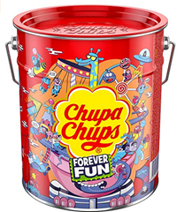 Bild zu [Prime] Chupa Chups Best of Lollipop-Eimer, 150 Lutscher in der Aufbewahrungsdose für 14,39€ (9,6 Cent pro Lutscher)