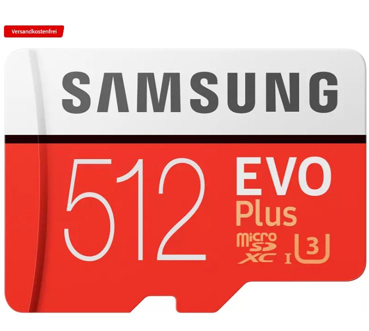 Bild zu Samsung microSDXC EVO Plus Speicherkarte 512GB für 49€ (VG: 62,94€)