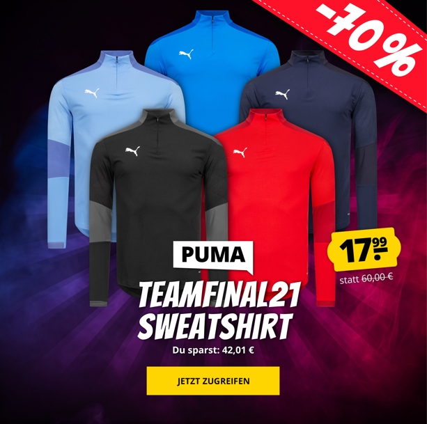 Bild zu Puma Team Final 21 Zip Herren-Shirt für 21,94€ (Vergleich: 27,60€)