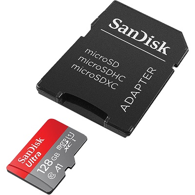 Bild zu SanDisk Ultra 128 GB microSDXC Speicherkarte (120 MB/s, Cl 10, U1, A1) für 13,90€ (Vergleich: 17,52€)
