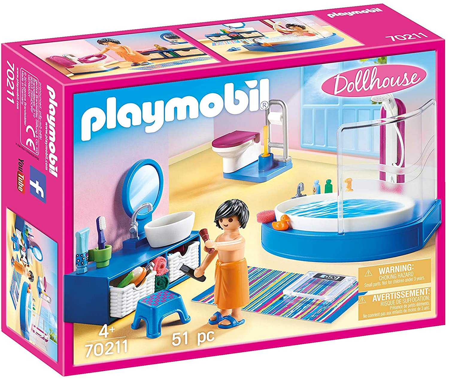 Bild zu Playmobil Dollhouse 70211 Badezimmer für 8,53€ (Vergleich: 13,42€)