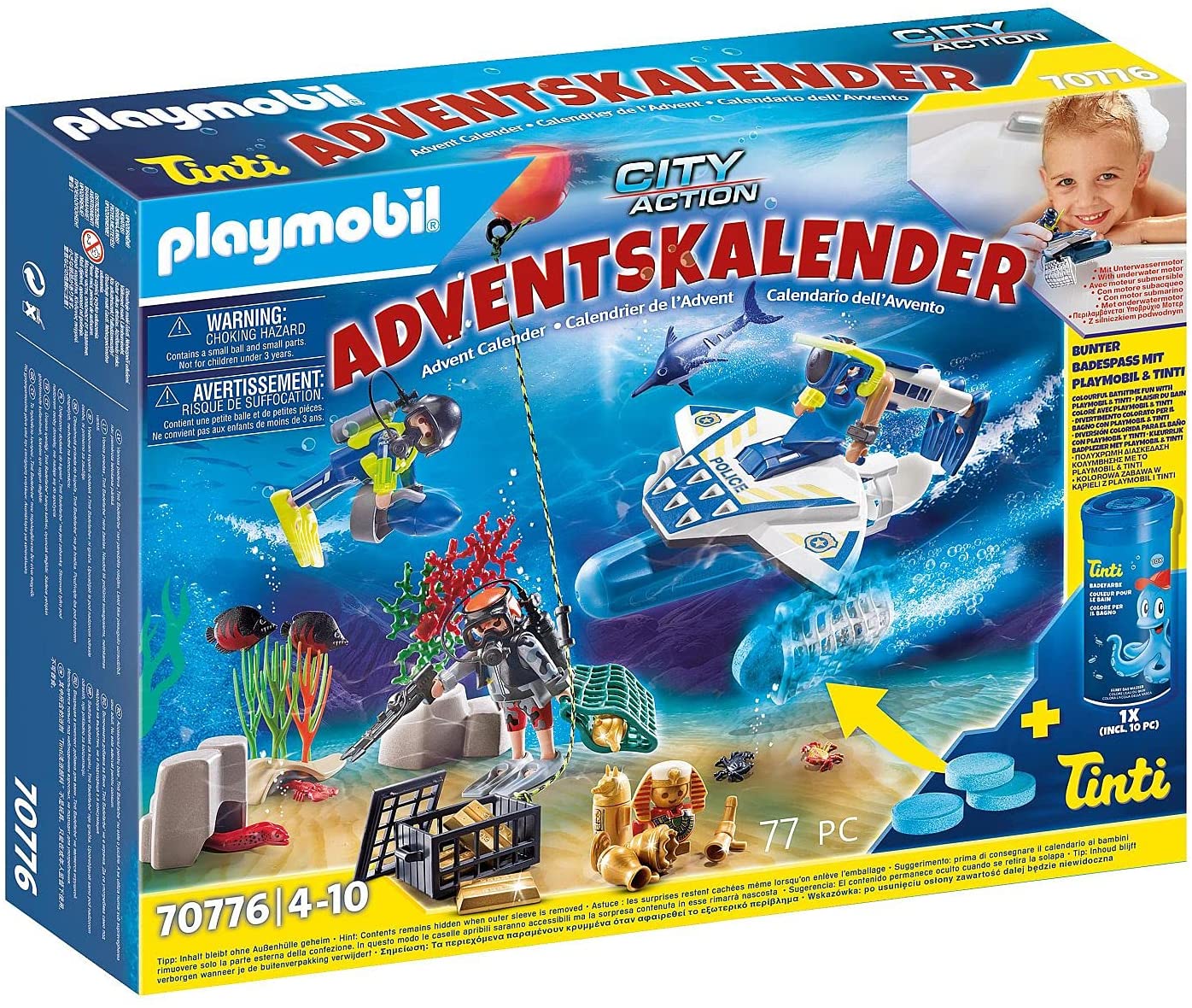 Bild zu Playmobil Adventskalender Badespaß Polizeitaucheinsatz inklusive Unterwasserscooter für 12,49€ (Vergleich: 18,99€)