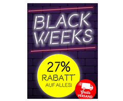 Bild zu Black Weeks im Vorteilshop: 27% Rabatt + kostenloser Versand ab 25€