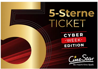 Bild zu CineStar 5-Sterne-Ticket (personengebunden) für 5x 2D-Filme inkl. Sitzplatz- und Filmzuschlag für 30€