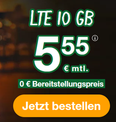 Bild zu 10GB LTE Datenflat (bis 50Mbit) und 60 Freiminuten im o2 Netz für 5,55€/Monat – jederzeit kündbar (Frist 3 Monate)