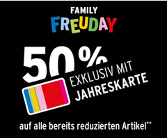 Bild zu Ernsting´s Family: 50% Extra Rabatt auf bereits reduzierte Artikel (nur für Jahreskarten-Inhaber)