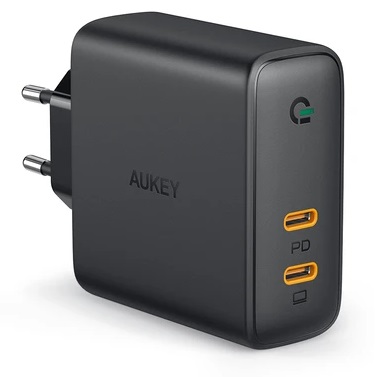 Bild zu USB-C Ladegerät Aukey PA-D5 Focus Duo 63W mit Dynamic Detect & GaN Tech für 19,35€