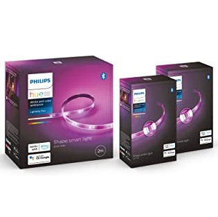 Bild zu Philips Hue White & Color Ambiance Lightstrip Plus 2m Basis + Lightstrip Plus 2m Erweiterung für 74,99€ (Vergleich: 99,94€)