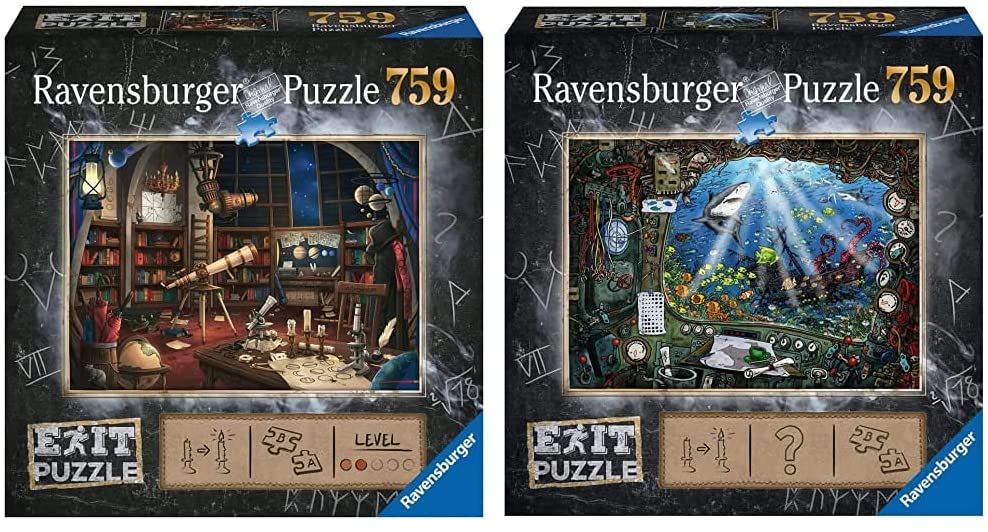 Bild zu Ravensburger EXIT Puzzle Sternwarte und Im U-Boot für 12,59€ (Vergleich: 19,08€)