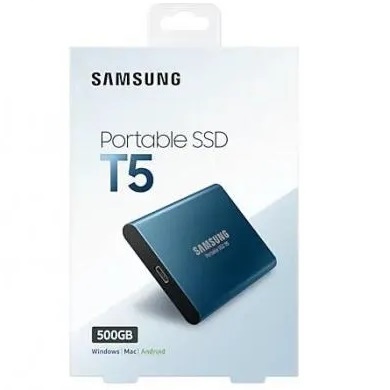 Bild zu Externe SSD Samsung Portable T5 500GB (Ocean Blue) für 59,90€ (Vergleich: 69,90€)