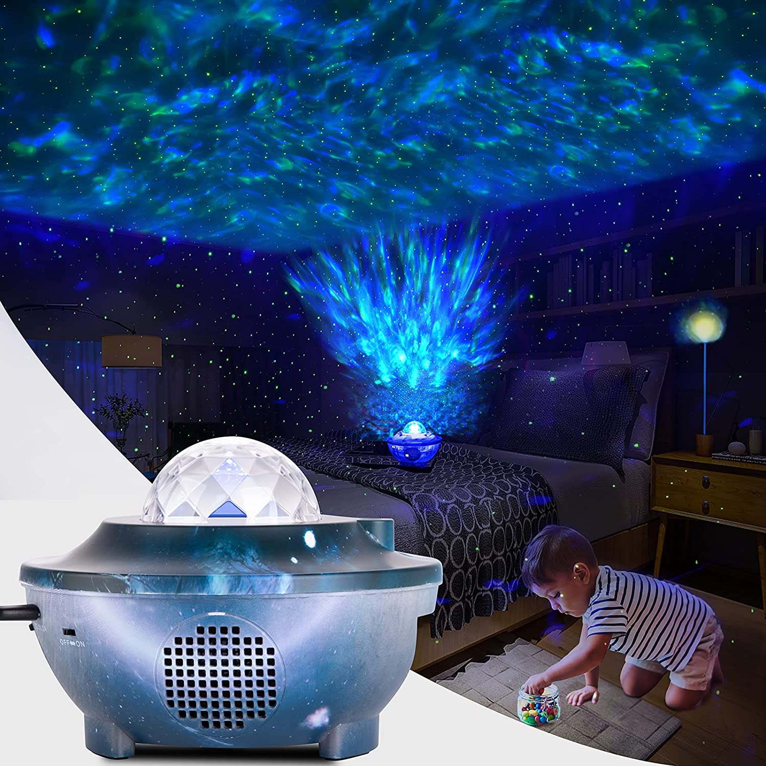 Bild zu Homonic LED Sternenhimmel Projektor mit Bluetooth Lautsprecher für 19,99€