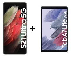 Bild zu [Super] Samsung Galaxy S21 Ultra 5G (128GB) + Galaxy Tab A7 Lite (99€) mit 30GB LTE Datenvolumen, Allnet-/SMS-Flat im Telekom Netz für 39,99€/Monat